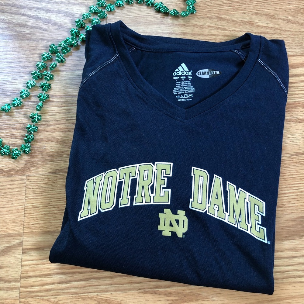 ADIDAS ☘️ Climalite Notre Dame Pullover ☘️